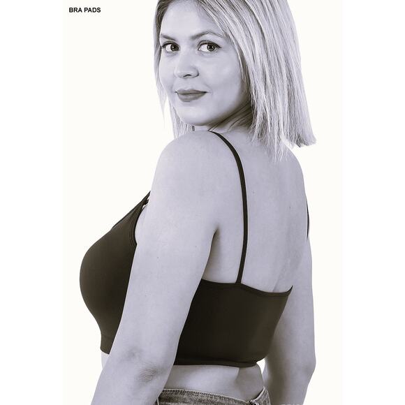 1X/2X Black Triple Criss Cross Bralette + bra pads Zenana wireless seamless - Picture 3 of 16